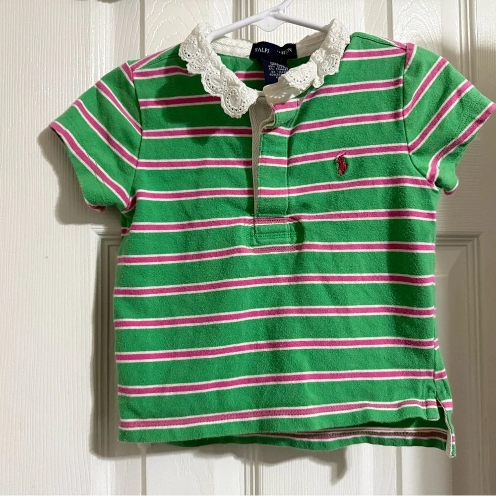 Ralph Lauren Ruffle Lace Collar Polo